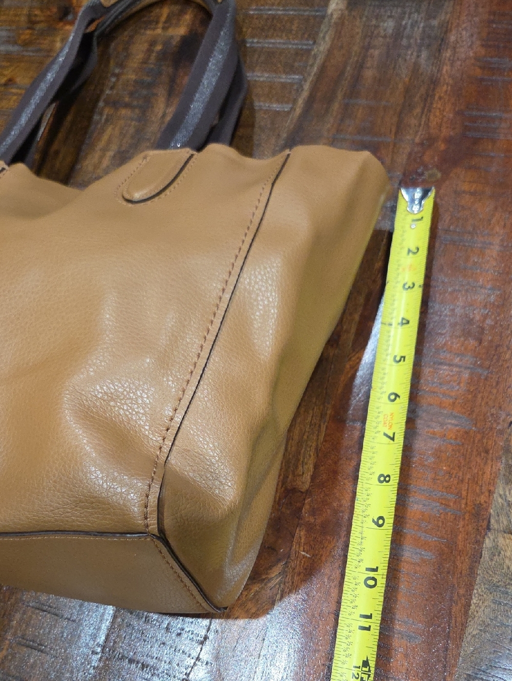 Coach Pebbled Leather Beige Tote - Picture 10 of 13